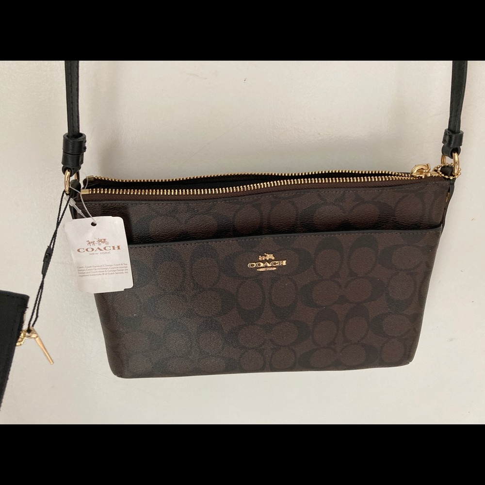 Coach Signature Crossbody- brown